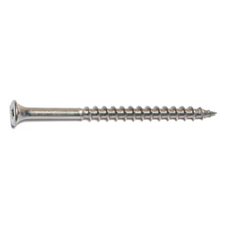 Buildright Deck Screw, #10 x 3 in, 18-8 Stainless Steel, Flat Head, Square Drive, 1000 PK 07947